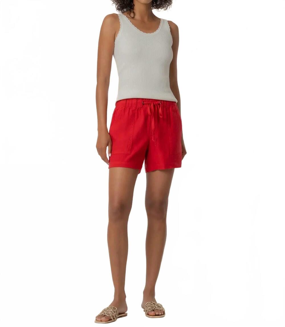 NEW KUT FROM THE KLOTH katana drawstring shorts in tomato